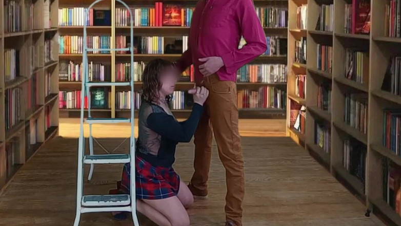 LadyRoma: Ich gebe dem chemielehrer unerwartet einen blowjob in der bibliothek