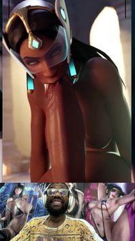 Milky Breast Hard Long Ass Futa Cock Symmentra Sends You This Sucking Her Own Dick