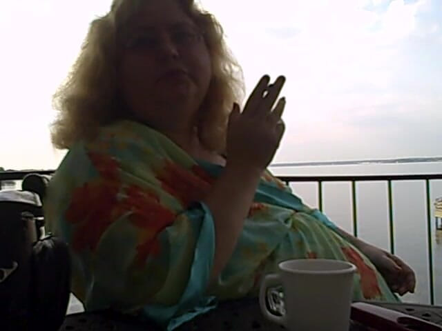 BBW nurse Vicki adventures with friends: BBW early morning smoke and coffee