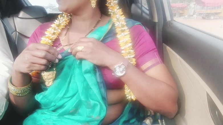 Telugu honey lips: Krok tata synowa seks samochodowy, telugu brudne rozmowy, część -1