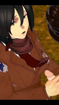 Shingeki No Kyojin Hentai - Mikasa si masturba Eren, e poi la scopa - asiatico giapponese manga anime Hentai 3D porno