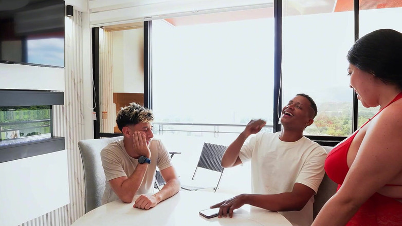 Andrea Busty: Submissive Wife Fucks with Her Cuckold Husband's Co-worker