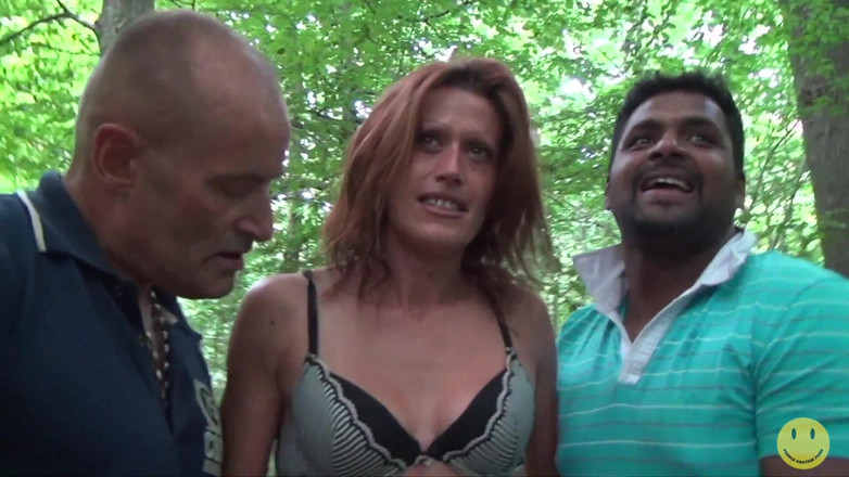French Amateur Porn: Ginger Aurelie wurde zu dritt in Hood gefickt