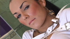 Seductive Brunette Babe Fingers Wet Pussy to Shaking Orgasm