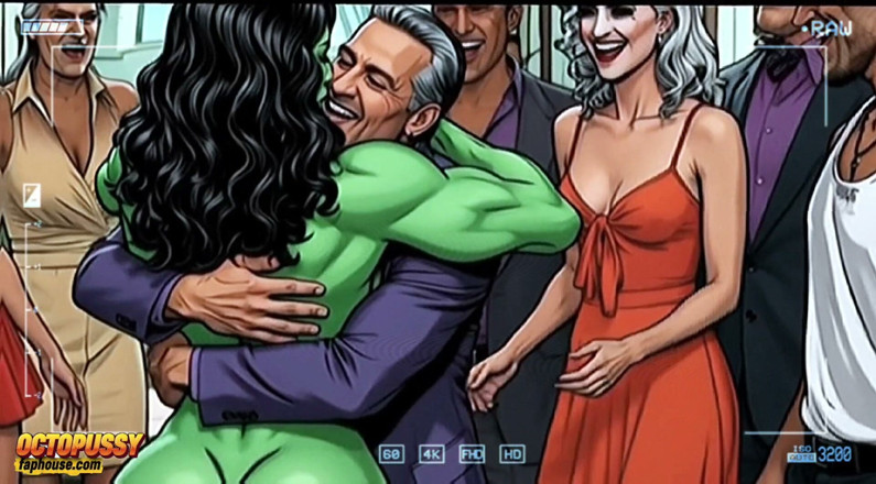 Octopussy Lovers Club: Naked Witch with Big Green Ass at Halloween Party Seduces...