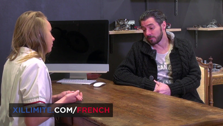 French girls at work: Hardcore anal sex with French optician Angel Emily