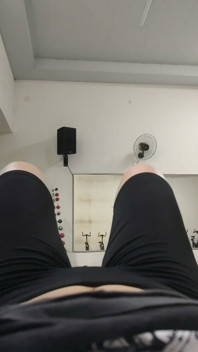 White Girl Training in Leggings Marking Her Pussy