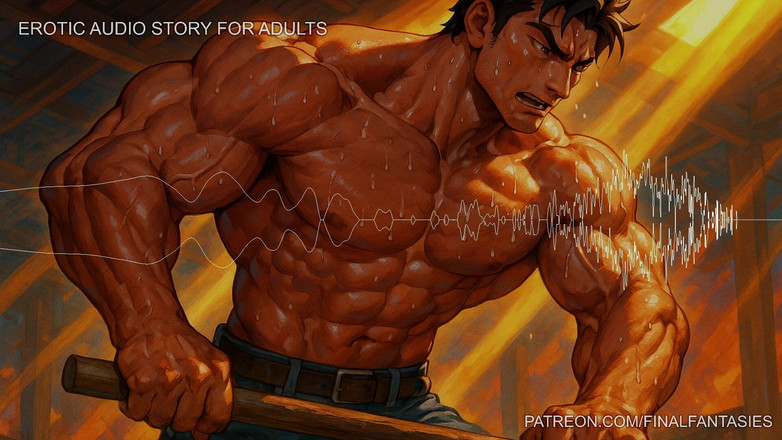 Erotic Man: 汗流漉漉的勤杂工色情音频：男同第一人称视角口交幻想