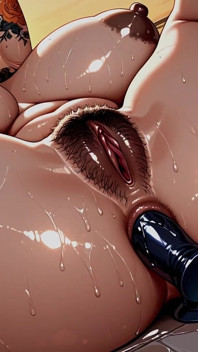 La sexy mora con un dildo nel culo ai porno