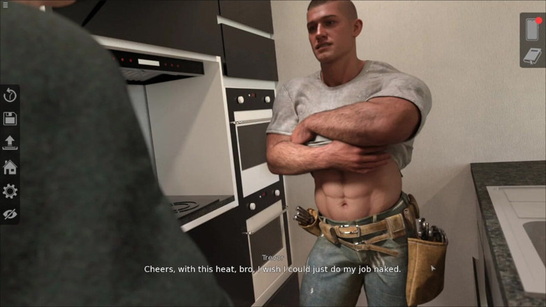 Future man: Muscular Plumber Gay Seduce Handsome Sam While Watching Porn Together