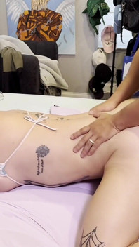 Tatted Blonde W Huge Tits Sucks My Dick Dry - POV