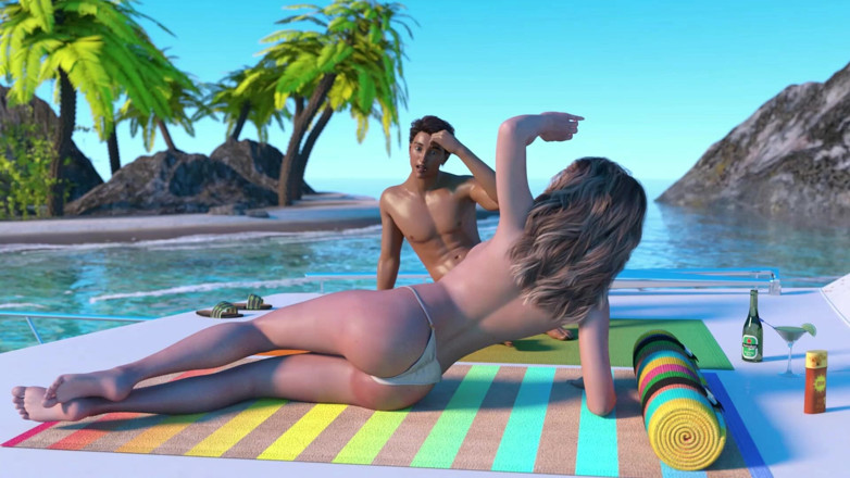 Porngame201: Isteri dan ibu tiri - Edisi Peminat Awam bertiga dengan MILF...