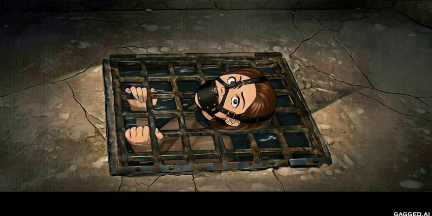 Gagged AI Cartoons: Дама в Червоному