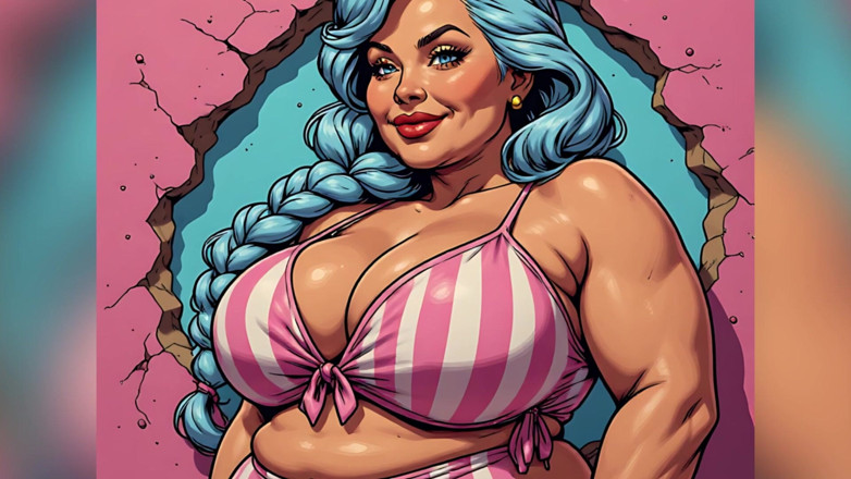 AI Porn: Arte di bellezze bikini paffuta