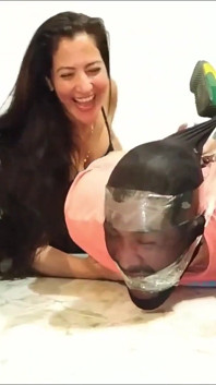 Becoming the Latina Trio's Pantyhosed Bondage Boy-toy