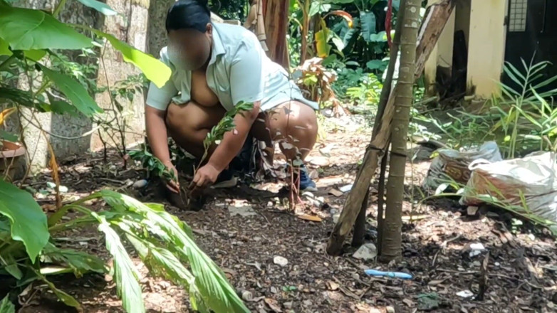 Anne Ipe: Nudist Planting Trees on Global Nude Gardening Day. Taking Shower...