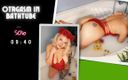 Marlene Moore: Orgasm in the bathtub. Glass dildo masturbation