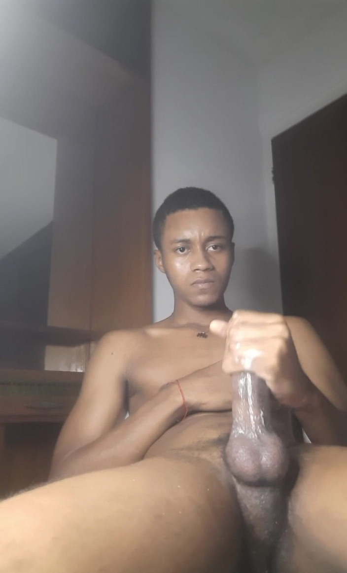 Black-2001: Webcam Stream BBC Sitting and Stroking Thick Black Cock with...