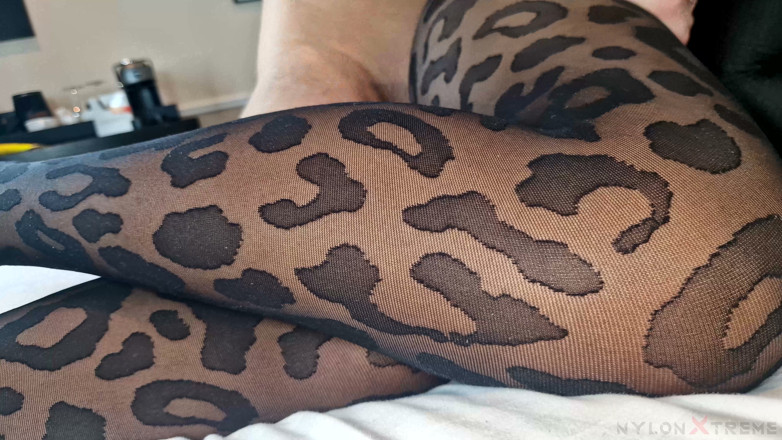 Nylon Xtreme: POV Julia Kate Black Nylon Leopard Fetish Sex