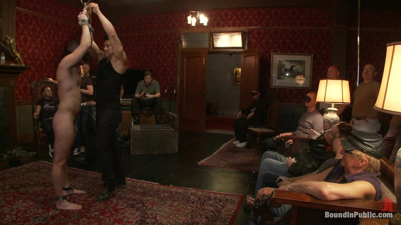 Bound in public: Brian Bonds Ass Punishment