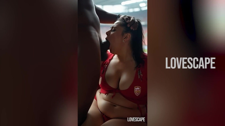 Lovescape: Football Field frenzy - mädchen masturbieren und werden überall geritten