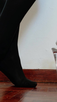Nylon and Clear Heels
