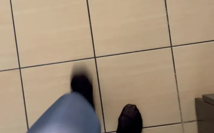 Feet: POV: Walking in Black Tights