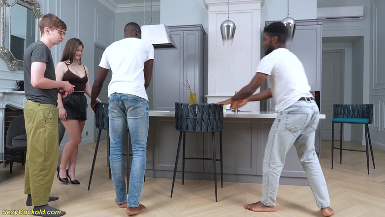 Sexy Cuckold: Busty Teen Rough BBC DP Stretched in Front of Her...