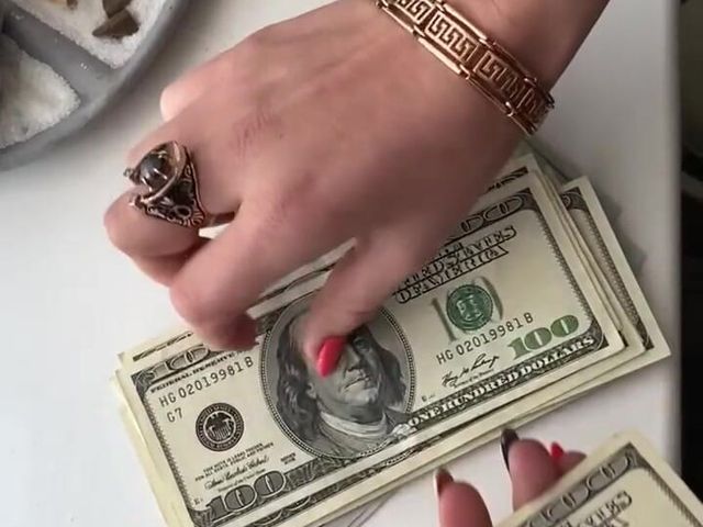 Just Look at How Organic Cash Looks in My Sexy Hands, Listen to Their Rustle When I Touch Them with My Graceful Fingers (Goddess Misha Goldy)