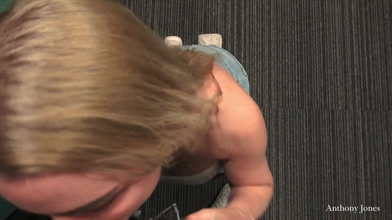 Mya Quinn: Blowjob Cumshot on the Public Stairs at the Hotel After...