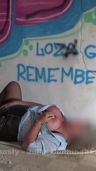 Abandoned Building Floor Whore - Julie Wanks Her Cunt on the Dirty Floor