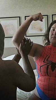 Spider Woman Muscle and Foot Worship