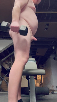 Naked Chubby Exhibition Gym