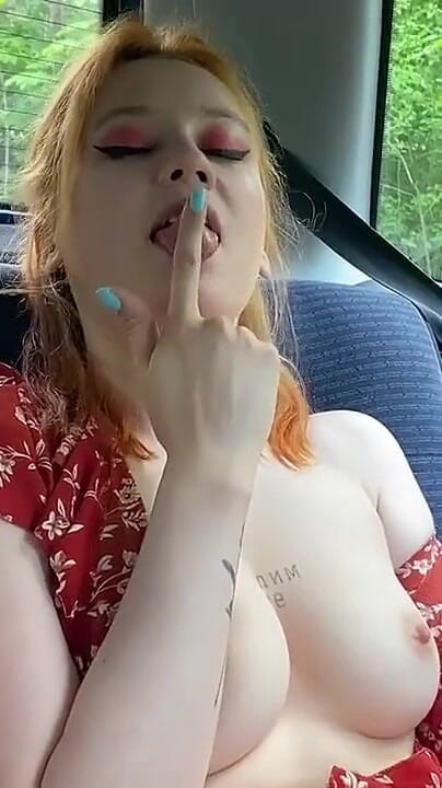 Sheryl X Sinclair: Touching Myself in Old Golf Iii Car 1993 in Forest Outdoor