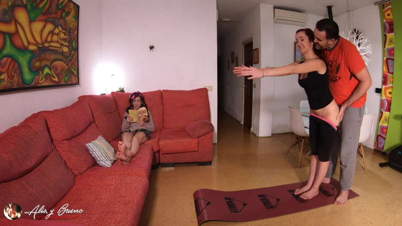 Cherry Lips: Fucking My Yoga Trainer in Front of Girl