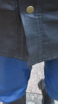 Blue and Black Leather