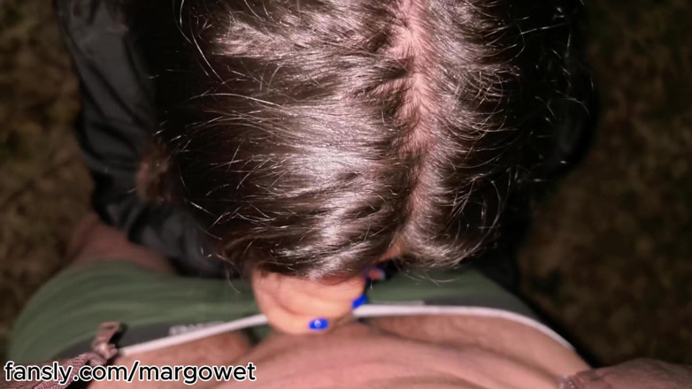 Margo Wet: Parco pompino e gola profonda con sperma in bocca- ha...