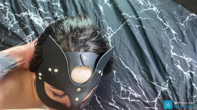 Erect Dick: BDSM! Shibari! Głębokie gardło wiązane brunetka z dużymi piersiami. POV!
