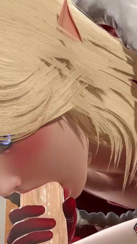 Świąteczny elf robi hottes blowjob dla wielkiego kutasa na łóżku animacja porno 3d