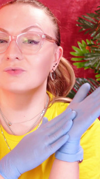 Asmr Video s lékařskými nitrilovými rukavicemi (Arya Grander)
