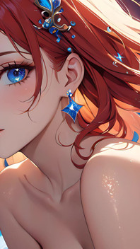 Voidgazer: una bellissima giovane donna con scintillanti lentiggini cosmiche