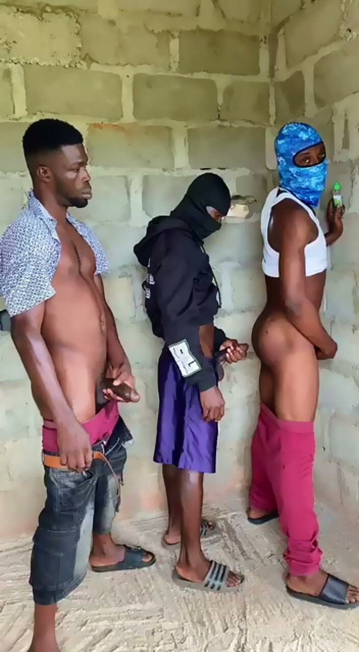 BLACKSHOOTERR: Three Straight Street Boyz Fucking in Uncomplicated Building..
