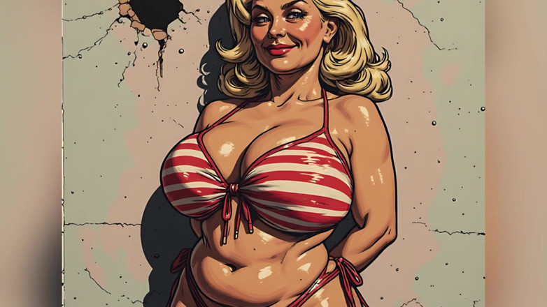 AI Porn: Gordo biquíni belezas arte