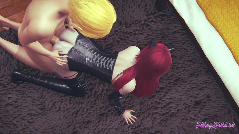 Yaoitube: Yaoi Femboy - POV Erito bär läder avsugning och knullad