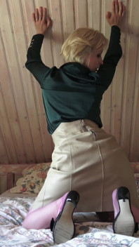 Pink Nylons and Both Holes Masturbated - Part 1