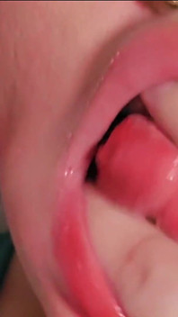 Boca fetiche Espectáculo descuidado de mis labios y lengua