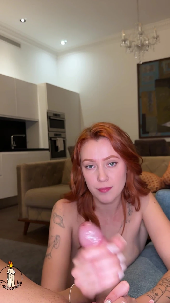 Cherrycandle: Handjob with Huge Load! POV Style Vertical