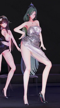MMD brave girls-rollin', couple danse, danse coréenne, lingerie, strip-tease