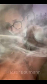 Dracarys Making a Fetish Tuxedo on My Dick, Blowing Smoke on His Cock