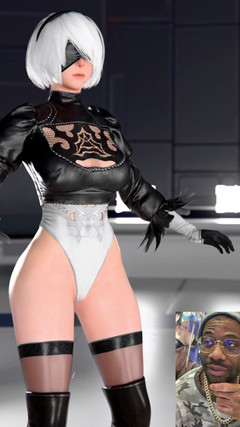 L6RD7BLU3 FUTA: Transseksualna 2b Rośnie thicc gruba dupa i transpłciowy kutas i spuszcza...